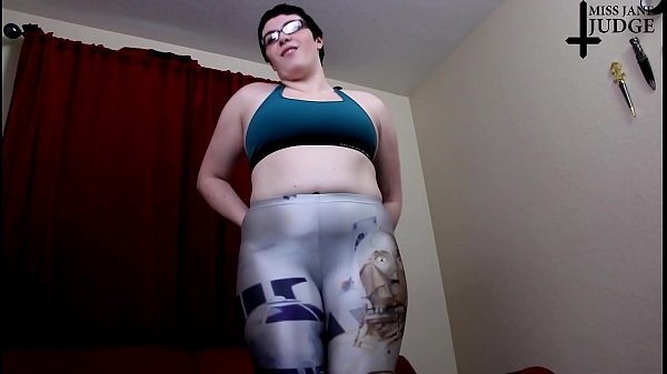 Big ass in shiny leggings