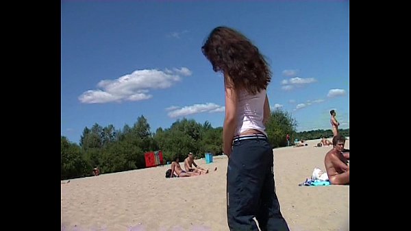 Teen nudists at beach