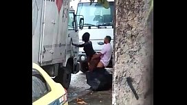 Video sex hidden in a public street