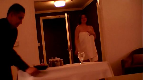 Naked in hotel room