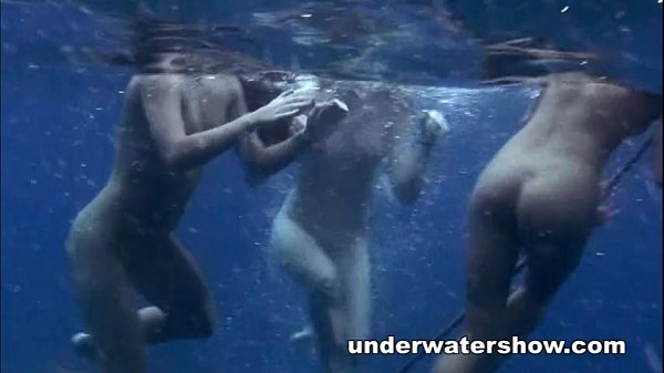 Naked women in swimming pool