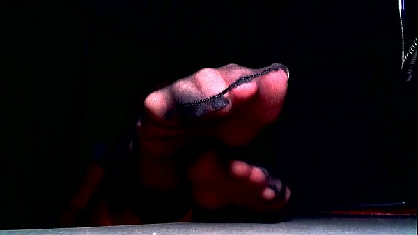 Pantyhose foot worship video