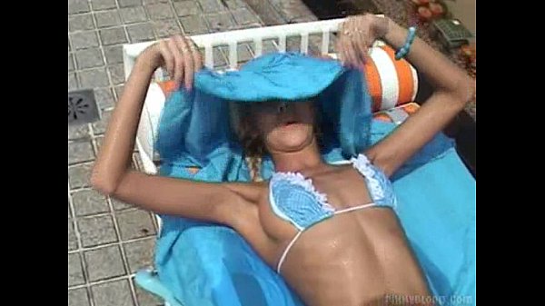 Big boobs blue bikini