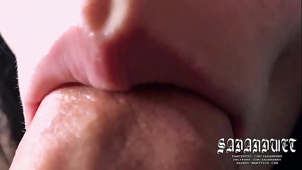 Close up blowjob and cum in her mouth