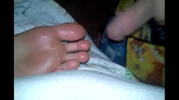 Cum between toes