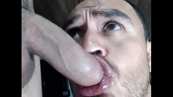 Gay kiss and cum