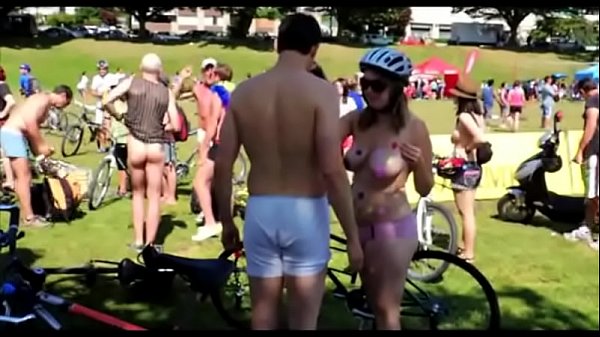 Naked ass on bike