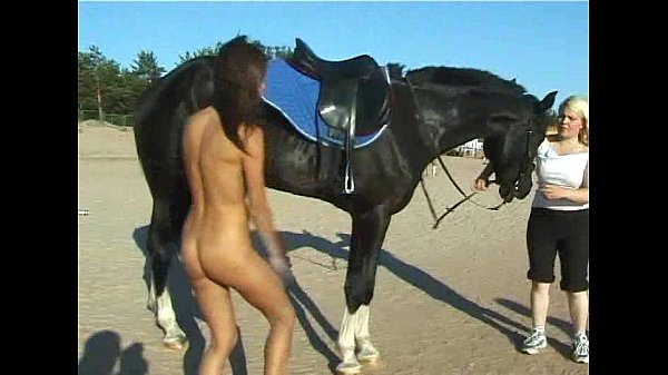 Naked horse riding
