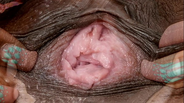 Spread vagina close up