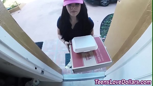 Wife fucks delivery man