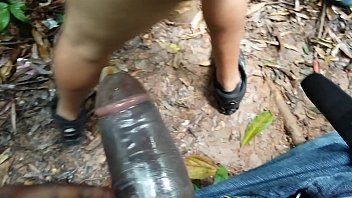Porn movie in the woods with a tramp giving her ass