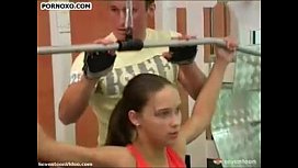 New pussy in the gym screwing with the instructor