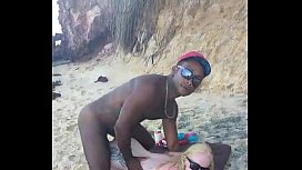 Albina hot sex on the beach with a gifted black